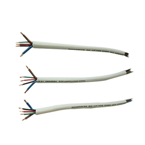 5芯PVC线缆（2∗0.75²+3∗0.3²）白色